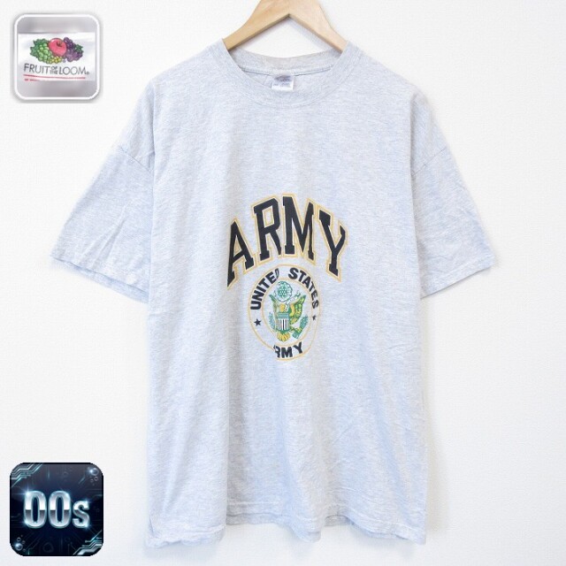 【20%OFF】フルーツオブザルーム 00s 半袖Tシャツ USアーミー グレー XL | 古着