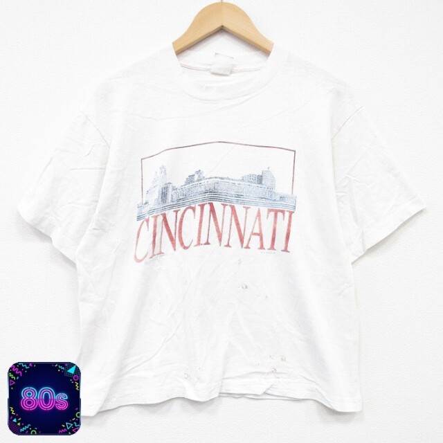80s 半袖Tシャツ シンシナティ ホワイト L | 古着