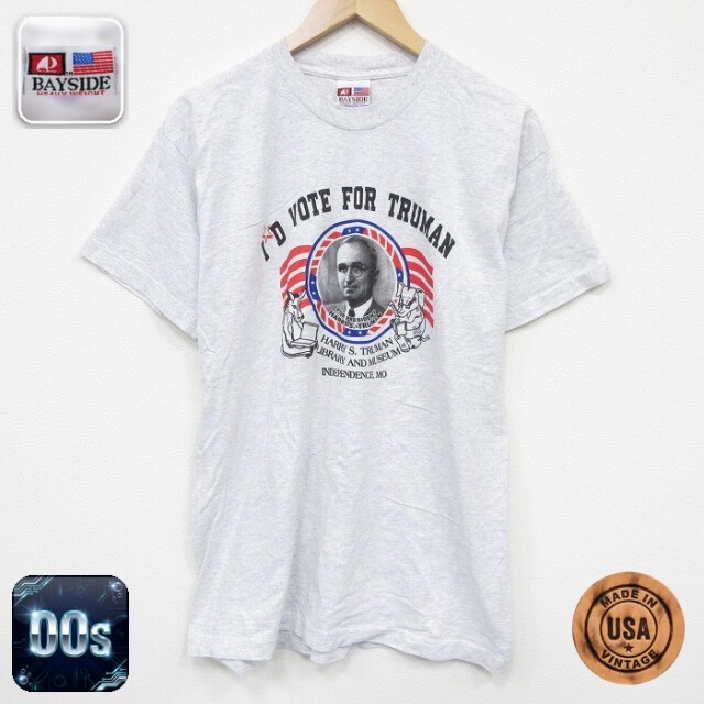 【50%OFF】00s 半袖Tシャツ ハリートルーマン大統領 グレー L | 古着