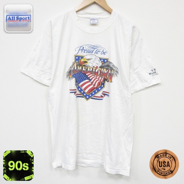 【50%OFF】All Sport 90s 半袖Tシャツ 鳥 ホワイト XL | 古着