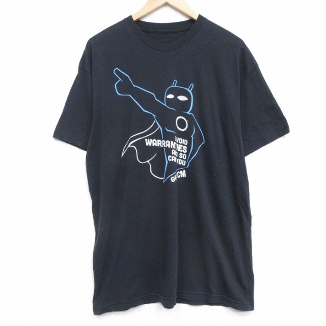 XL★古着 半袖 Tシャツ メンズ I VOID 大きいサイズ クルーネック 黒 26apr02