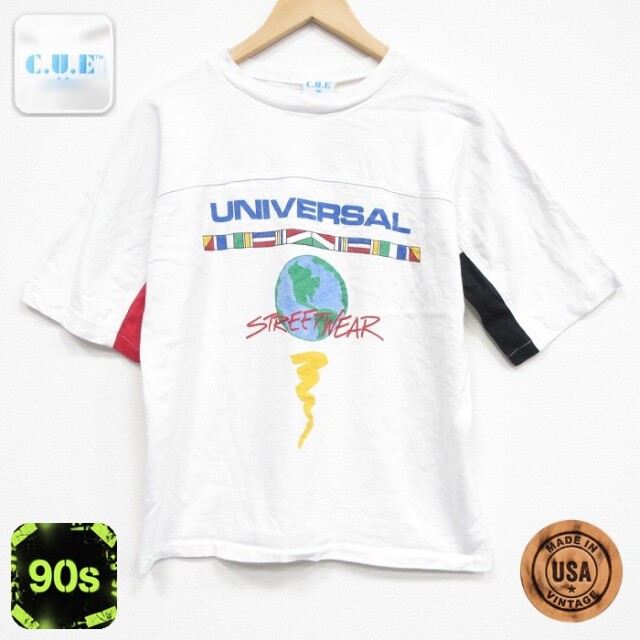 【50%OFF】ユニバーサル 90s 半袖Tシャツ ラグラン ホワイト L | 古着
