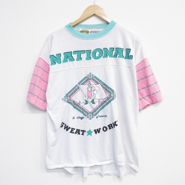 80s 半袖Tシャツ ナショナル ホワイト XL | 古着