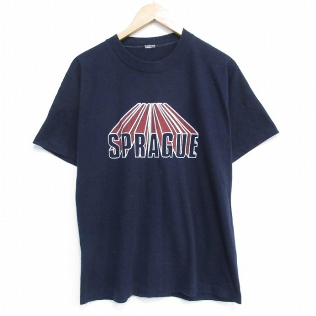 80s 半袖Tシャツ スプラグ ネイビー M | 古着