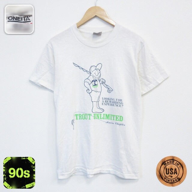 【20%OFF】オニータ 90s 半袖Tシャツ 釣り ホワイト M | 古着