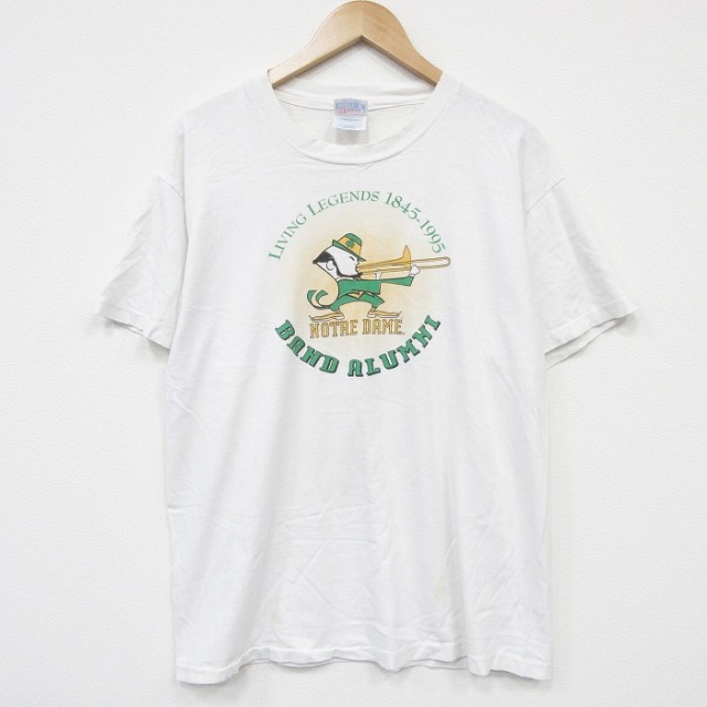 ヘインズ 90s 半袖Tシャツ ノートルダム ホワイト L | 古着