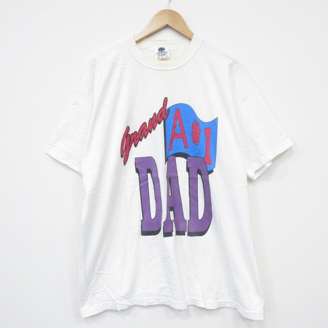 90s 半袖Tシャツ DAD ホワイト XL | 古着