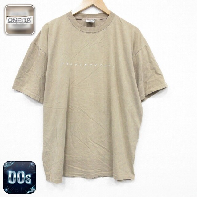オニータ 00s 半袖Tシャツ PROVINCETOWN ベージュ メンズXL相当 | 古着