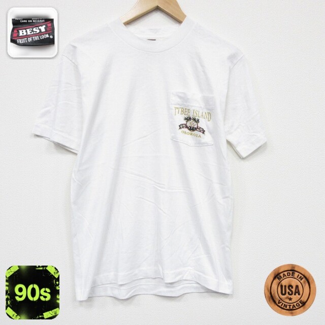 【20%OFF】フルーツオブザルーム 90s 半袖Tシャツ ジョージア ホワイト メンズM相当 | 古着