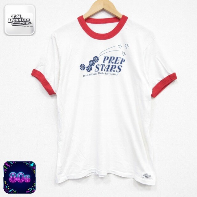 80s 半袖Tシャツ PREP ホワイト メンズL相当 | 古着