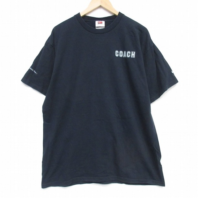 ナイキ 00s 半袖Tシャツ コーチ ブラック XL | 古着
