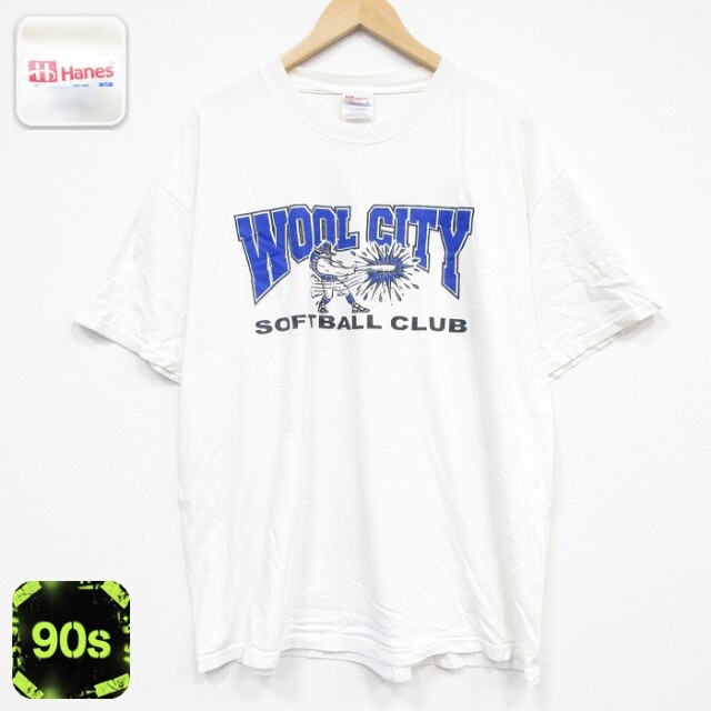 ヘインズ 90s 半袖Tシャツ ソフトボール ホワイト メンズXL相当 | 古着