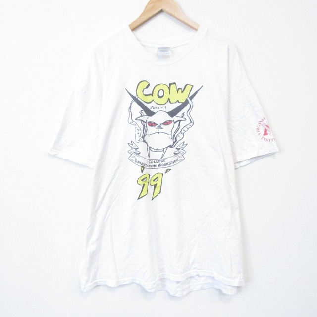 ヘインズ 90s 半袖Tシャツ COW ホワイト メンズXL相当 | 古着