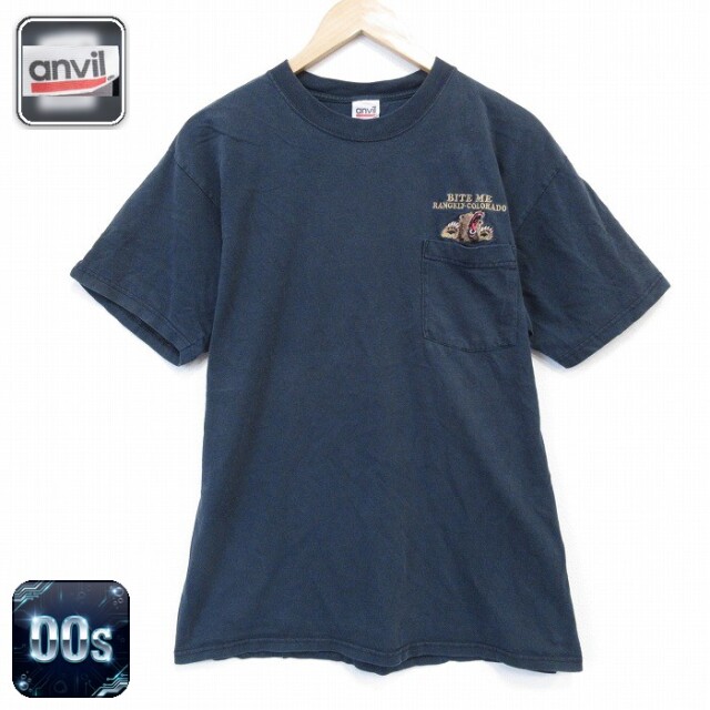 00s 半袖Tシャツ クマ ブラック メンズL相当 | 古着