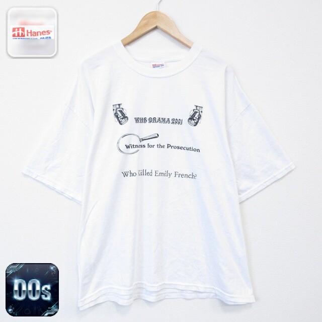 ヘインズ 00s 半袖Tシャツ WHS DRAMA ホワイト メンズXL相当 | 古着