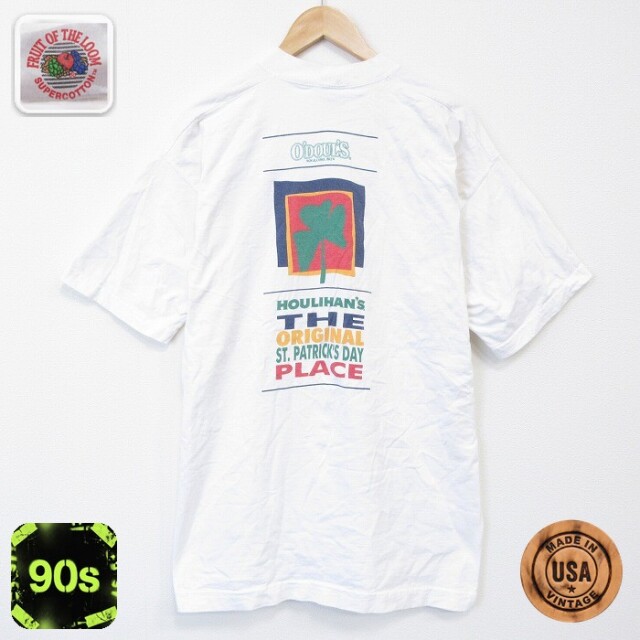 【20%OFF】フルーツオブザルーム 90s 半袖Tシャツ クローバー ホワイト メンズXL相当 | 古着