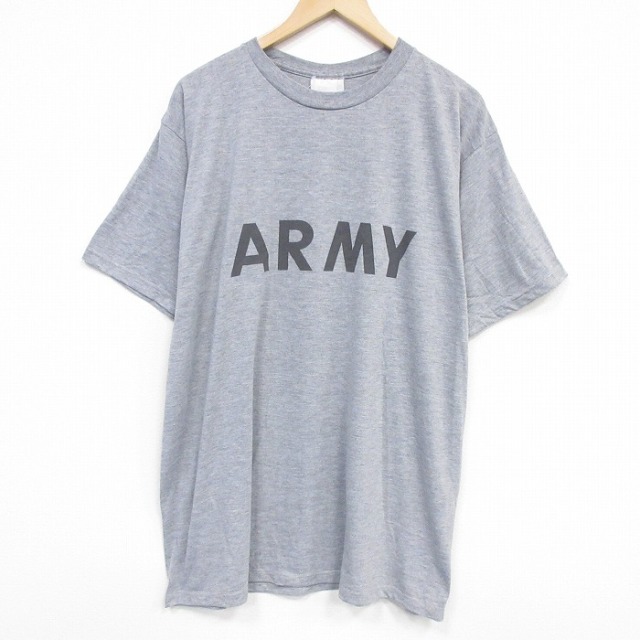 90s 半袖Tシャツ ARMY リフレクター グレー メンズXL相当 | 古着