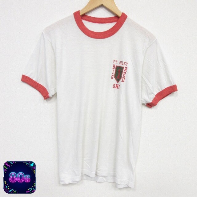 【20%OFF】80s 半袖Tシャツ ビッグレッドワン ホワイト メンズL相当 | 古着