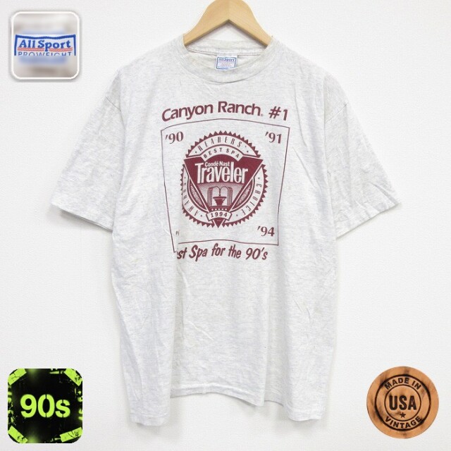 【20%OFF】All Sport 90s 半袖Tシャツ Traveler グレー メンズXL相当 | 古着