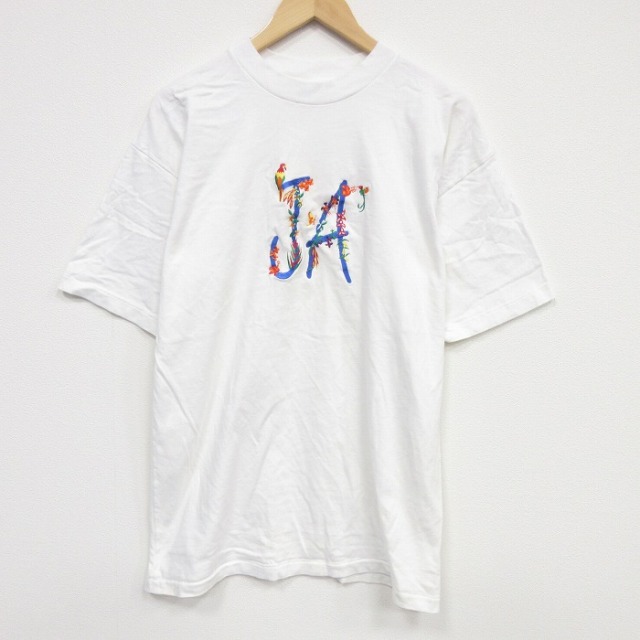 90s 半袖Tシャツ JA刺繍 ホワイト メンズL相当 | 古着