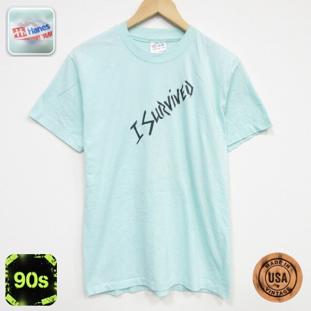 【20%OFF】ヘインズ 90s 半袖Tシャツ スパイダー グリーン メンズM相当 | 古着