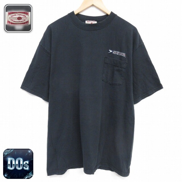 00s 半袖Tシャツ 郵便局 ブラック メンズXL相当 | 古着