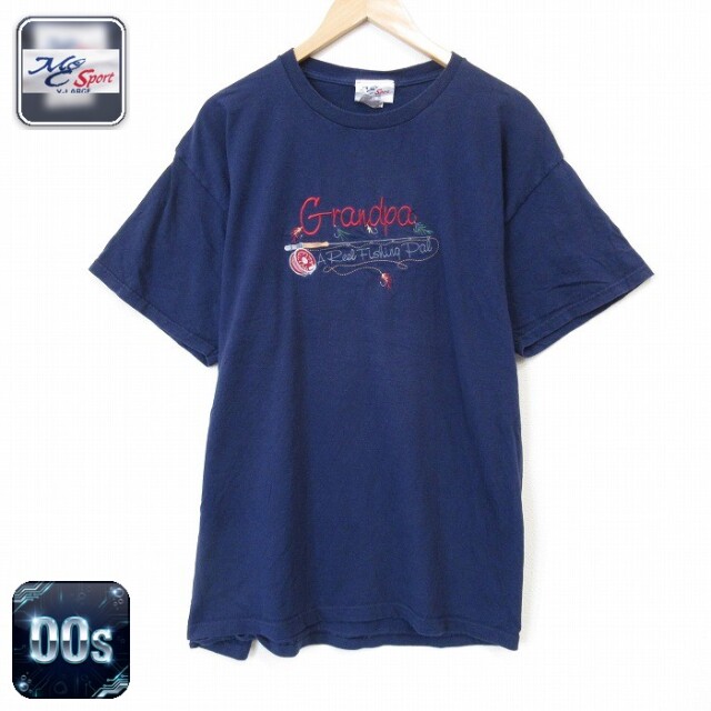00s 半袖Tシャツ グランパ ネイビー メンズXL相当 | 古着
