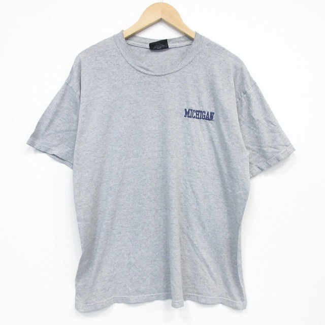 スティーブ&バリーズ 00s 半袖Tシャツ ミシガン グレー メンズXL相当 | 古着