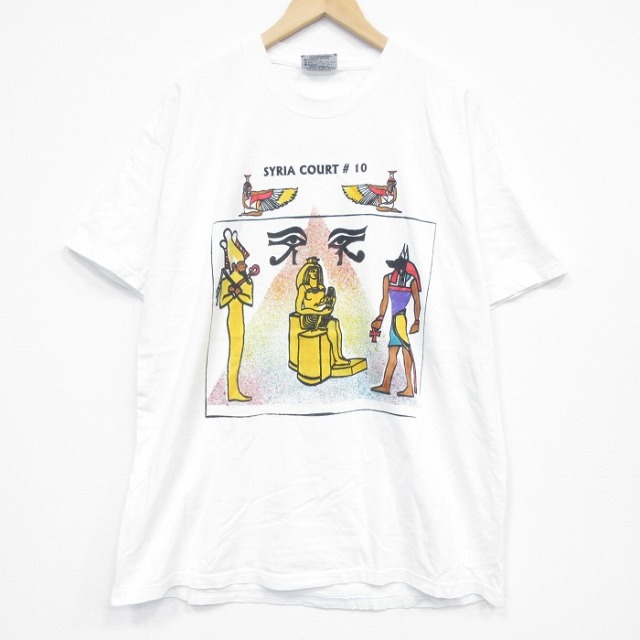 リー 90s 半袖Tシャツ 古代エジプト ホワイト メンズXL相当 | 古着