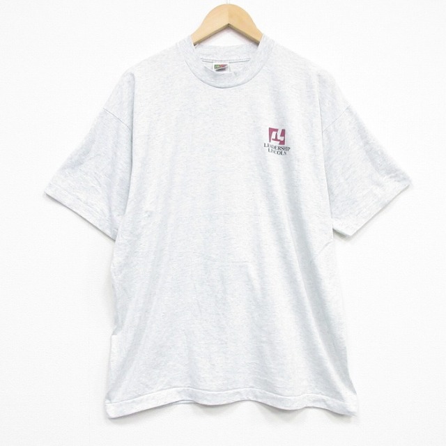 フルーツオブザルーム 00s 半袖Tシャツ リンカーン グレー霜降り メンズXL相当 | 古着