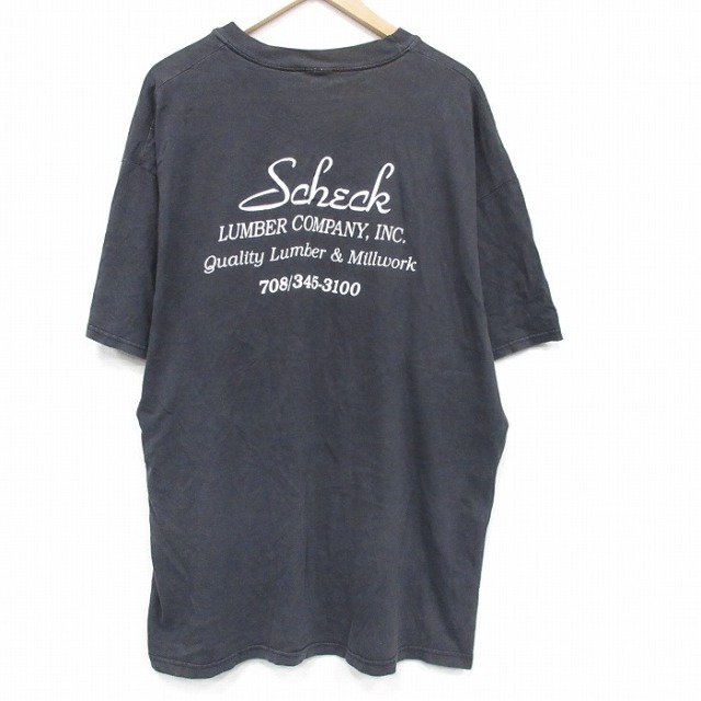 00s 半袖Tシャツ Scheck ブラック XL | 古着
