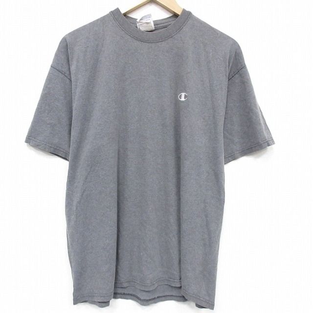 チャンピオン 00s 半袖Tシャツ ワンポイントロゴ グレー メンズXL相当 | 古着