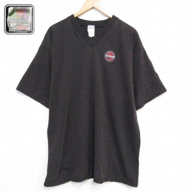 フルーツオブザルーム 半袖Tシャツ Vネック ブラック メンズXL相当 | 古着