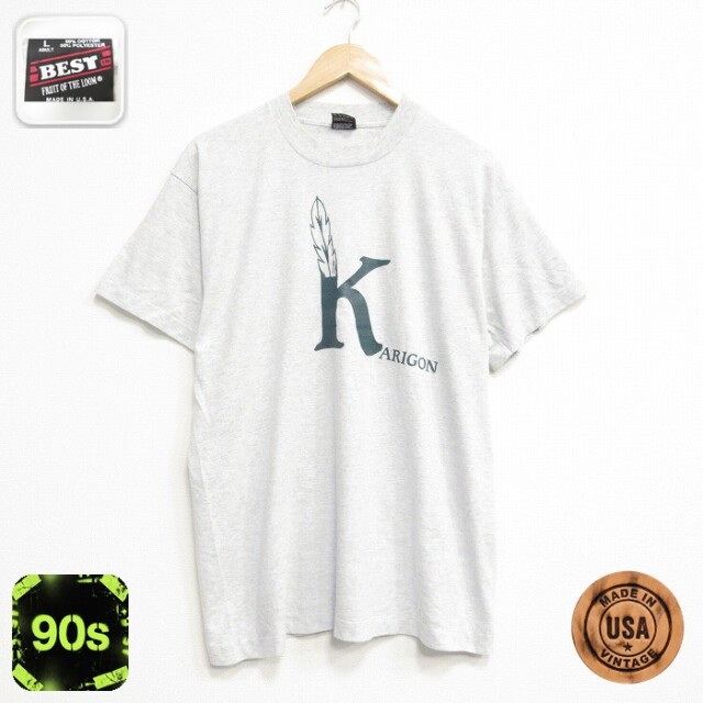 【20%OFF】フルーツオブザルーム 90s 半袖Tシャツ インディアン グレー メンズL相当 | 古着