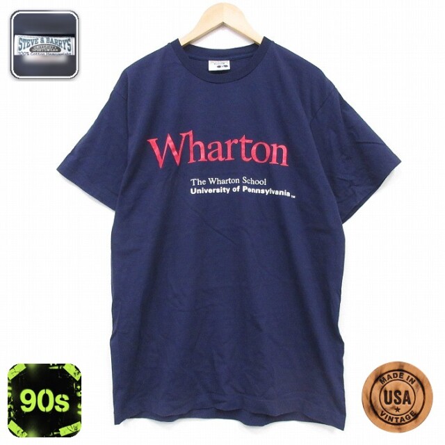 【20%OFF】90s 半袖Tシャツ Whaton ネイビー メンズXL相当 | 古着