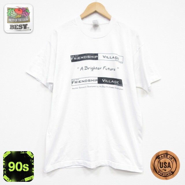 【20%OFF】フルーツオブザルーム 90s 半袖Tシャツ フレンドシップ ホワイト メンズXL相当 | 古着