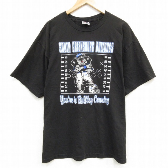 ジャージーズ 00s 半袖Tシャツ ブルドッグ ブラック メンズXL相当 | 古着