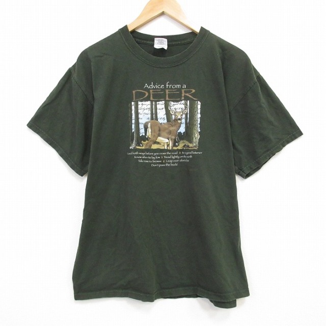 00s 半袖Tシャツ グリーン メンズXL相当 | 古着