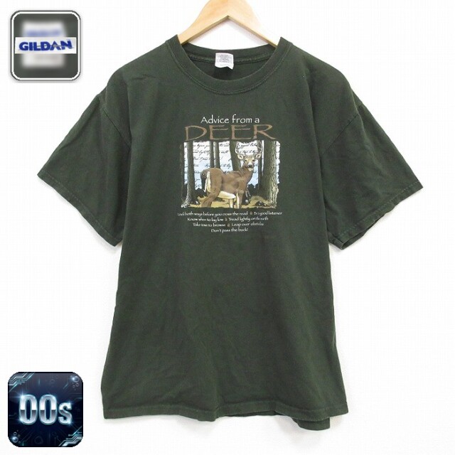 00s 半袖Tシャツ グリーン メンズXL相当 | 古着