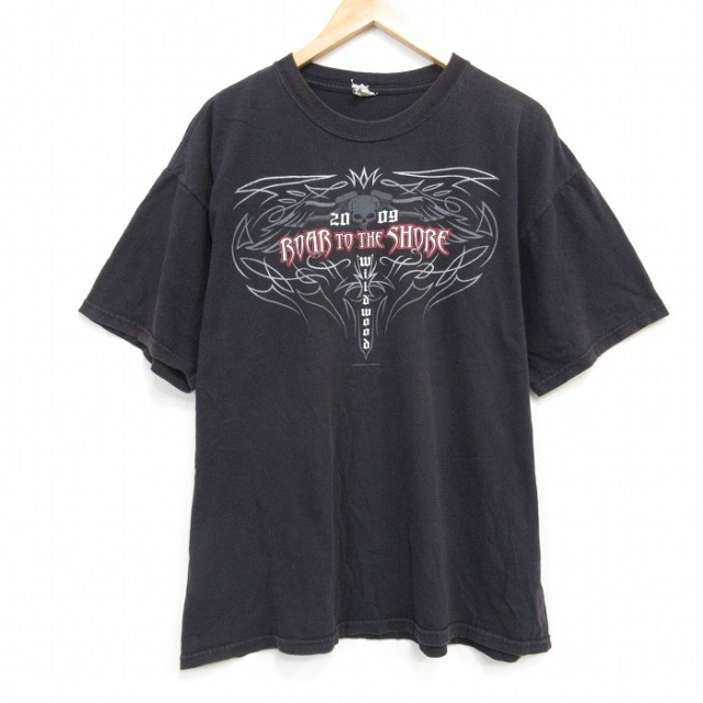 00s 半袖Tシャツ ROAR ブラック メンズXL相当 | 古着