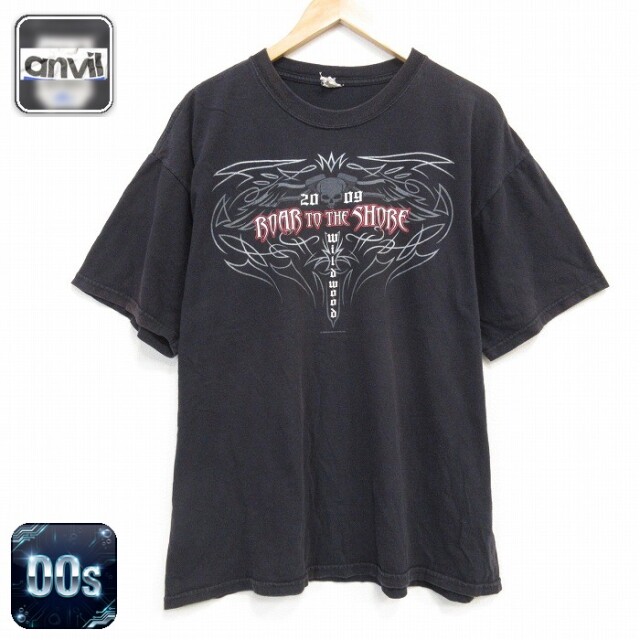 00s 半袖Tシャツ ROAR ブラック メンズXL相当 | 古着