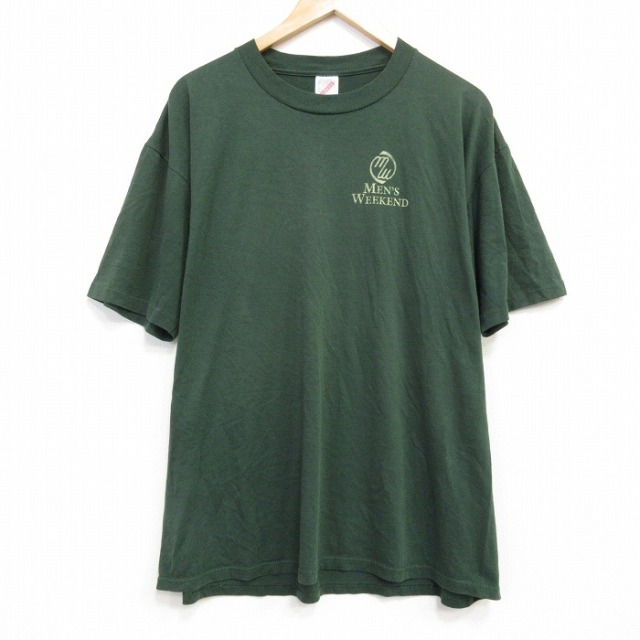 【20%OFF】90s 半袖Tシャツ ウィークエンド グリーン メンズXL相当 | 古着