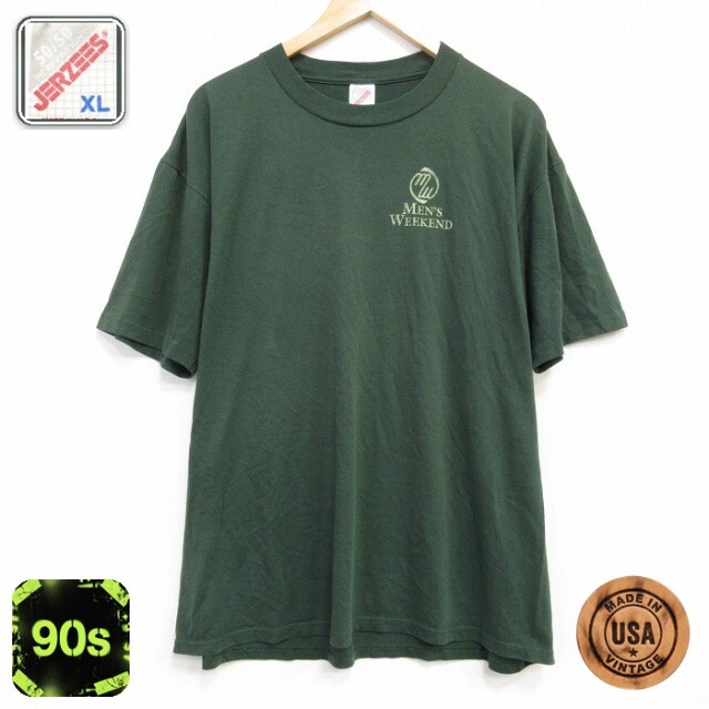 【20%OFF】90s 半袖Tシャツ ウィークエンド グリーン メンズXL相当 | 古着