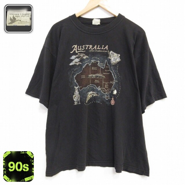 90s 半袖Tシャツ ブラック メンズXL相当 | 古着