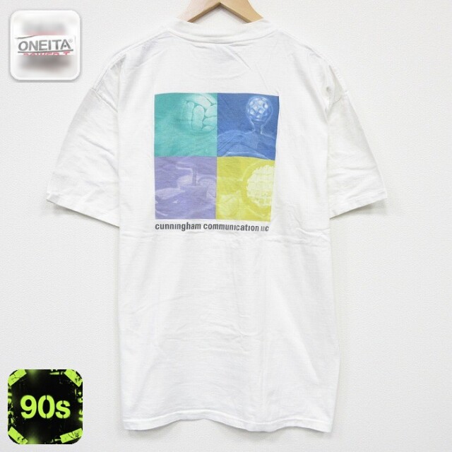 オニータ 90s 半袖Tシャツ cunningham ホワイト メンズXL相当 | 古着