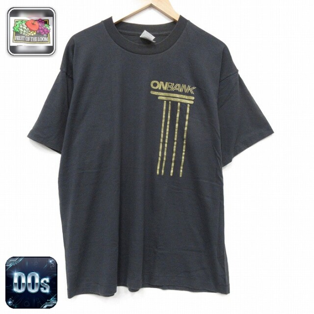 【20%OFF】フルーツオブザルーム 00s 半袖Tシャツ ONBANK ブラック メンズXL相当 | 古着