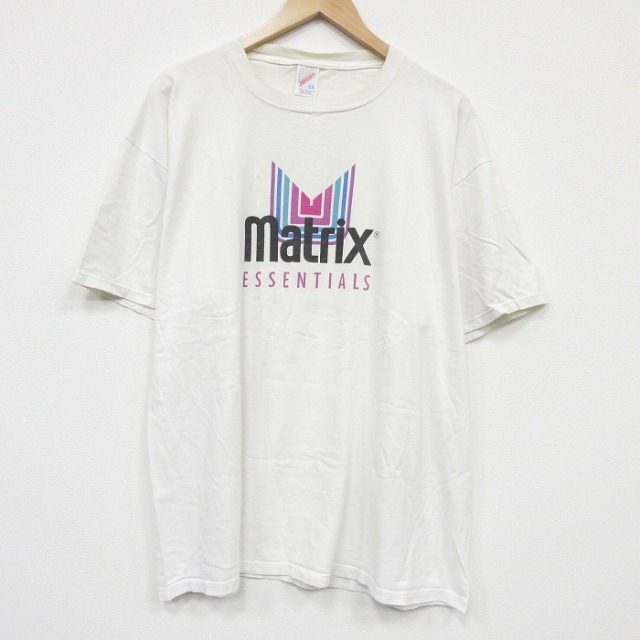 ジャージーズ 90s 半袖Tシャツ Matrix ホワイト メンズXL相当 | 古着