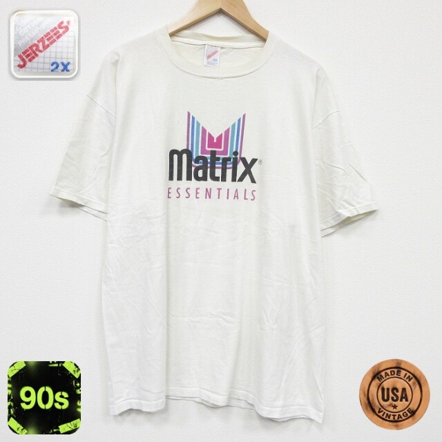 ジャージーズ 90s 半袖Tシャツ Matrix ホワイト メンズXL相当 | 古着