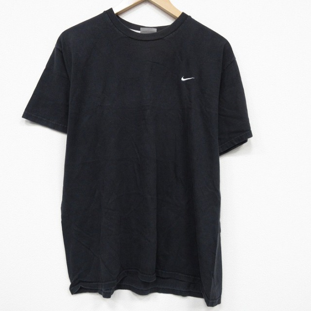 ナイキ 00s 半袖Tシャツ ワンポイントロゴ ブラック L | 古着