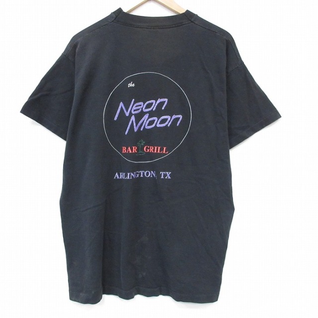 フルーツオブザルーム 90s 半袖Tシャツ ネオンムーン ブラック メンズXL相当 | 古着